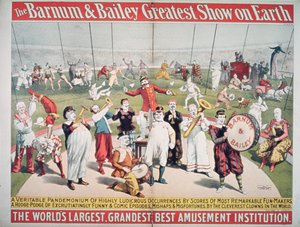 Póster publicitario del Gran Show de Barnum y Bailey